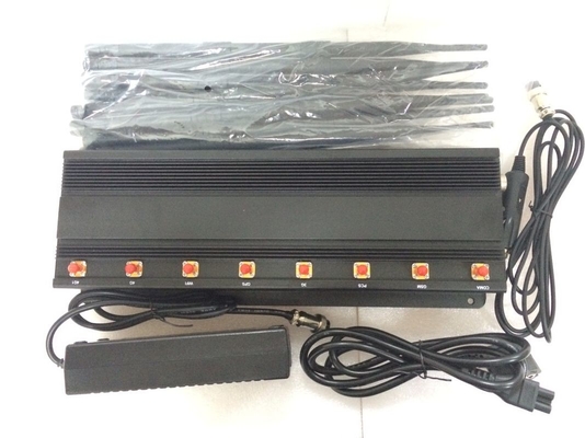 Adjustable 8 Antennas High-power Cell phone 2.4G 5.8G 5.2G Wifi Jammer Signal Blocker