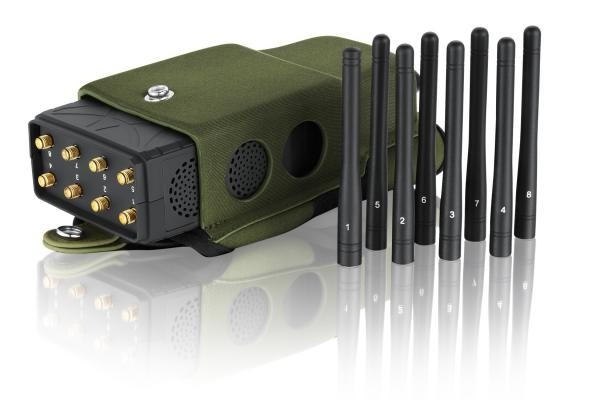 8 antennas portable signal jammer handheld cell phone jammer with nylon case lojack version